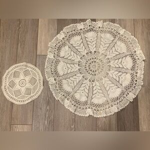 Handmade Crochet Doilies Set